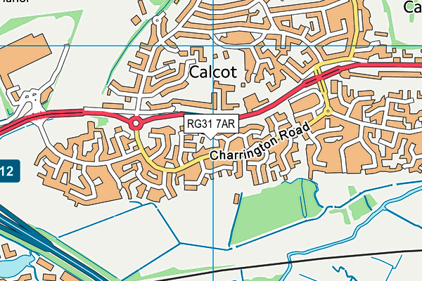 RG31 7AR map - OS VectorMap District (Ordnance Survey)