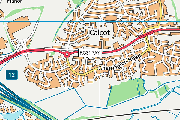 RG31 7AY map - OS VectorMap District (Ordnance Survey)