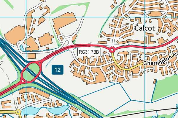 RG31 7BB map - OS VectorMap District (Ordnance Survey)