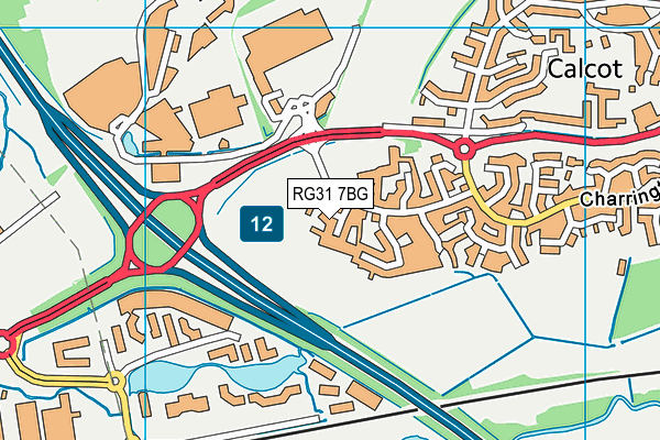 RG31 7BG map - OS VectorMap District (Ordnance Survey)