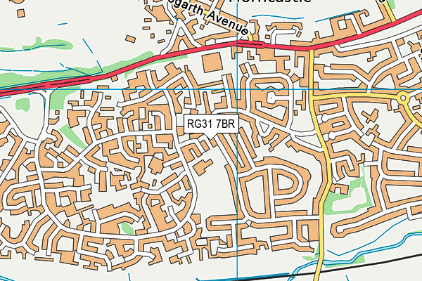 RG31 7BR map - OS VectorMap District (Ordnance Survey)