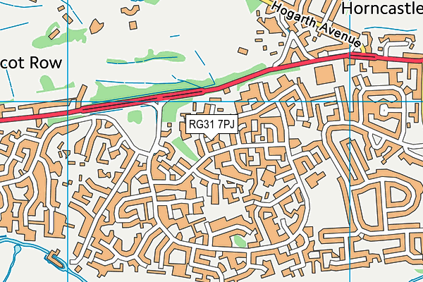 RG31 7PJ map - OS VectorMap District (Ordnance Survey)