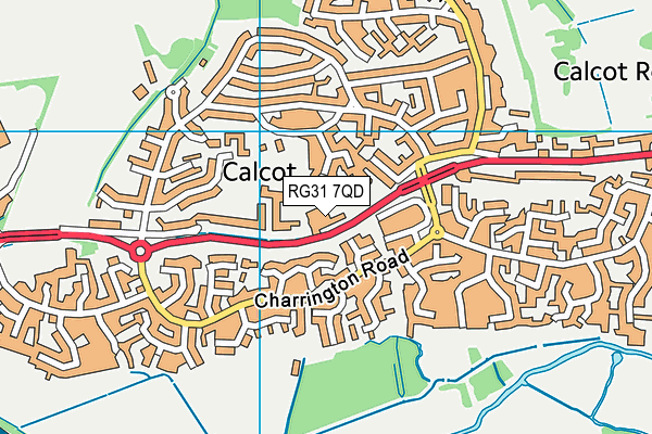 RG31 7QD map - OS VectorMap District (Ordnance Survey)