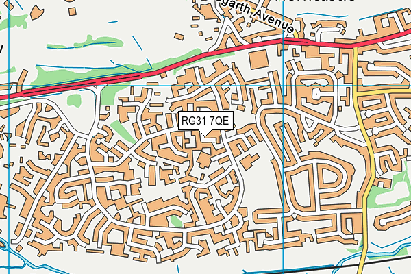 RG31 7QE map - OS VectorMap District (Ordnance Survey)