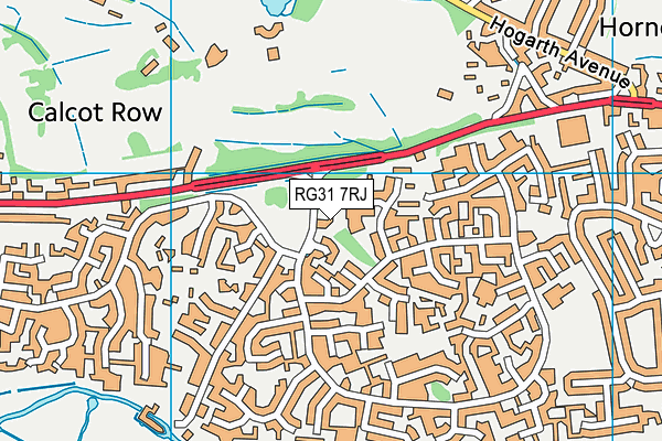 RG31 7RJ map - OS VectorMap District (Ordnance Survey)