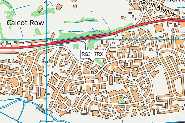 RG31 7RX map - OS VectorMap District (Ordnance Survey)