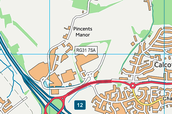 RG31 7SA map - OS VectorMap District (Ordnance Survey)