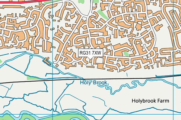 RG31 7XW map - OS VectorMap District (Ordnance Survey)