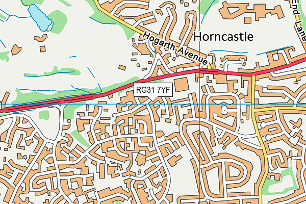 RG31 7YF map - OS VectorMap District (Ordnance Survey)