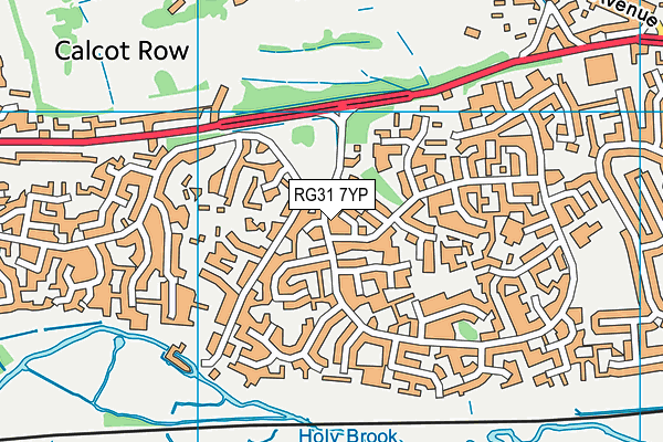 RG31 7YP map - OS VectorMap District (Ordnance Survey)