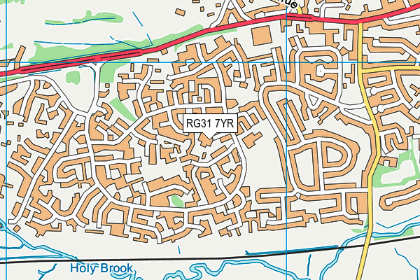 RG31 7YR map - OS VectorMap District (Ordnance Survey)