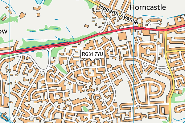 RG31 7YU map - OS VectorMap District (Ordnance Survey)