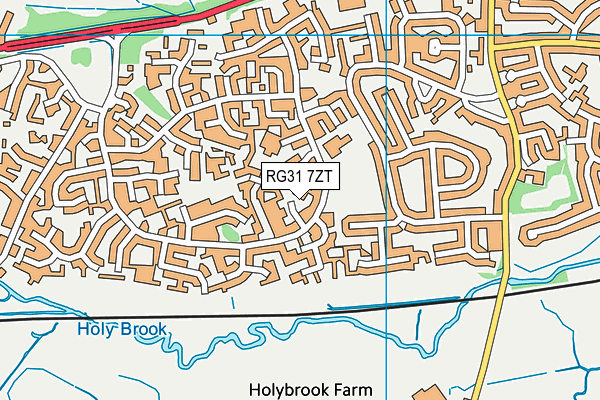 RG31 7ZT map - OS VectorMap District (Ordnance Survey)