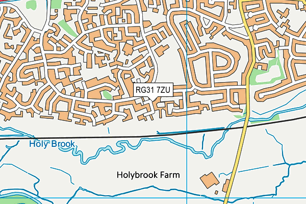 RG31 7ZU map - OS VectorMap District (Ordnance Survey)