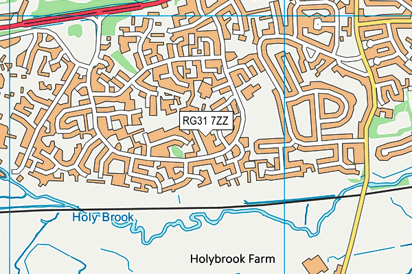 RG31 7ZZ map - OS VectorMap District (Ordnance Survey)