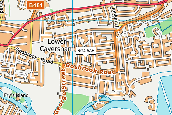 RG4 5AH map - OS VectorMap District (Ordnance Survey)