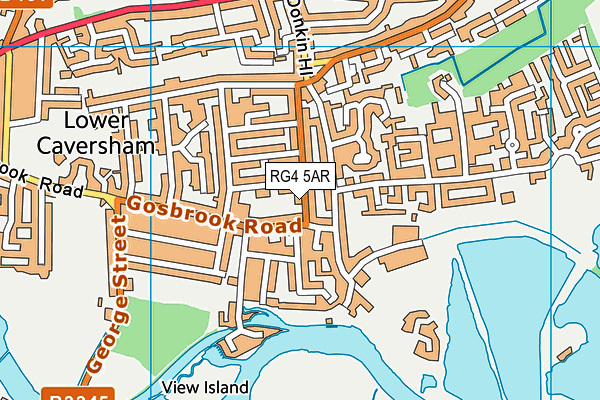 RG4 5AR map - OS VectorMap District (Ordnance Survey)