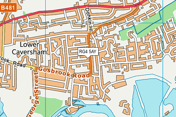RG4 5AY map - OS VectorMap District (Ordnance Survey)