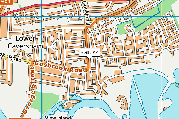 RG4 5AZ map - OS VectorMap District (Ordnance Survey)