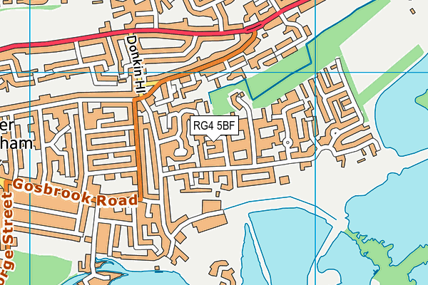 RG4 5BF map - OS VectorMap District (Ordnance Survey)