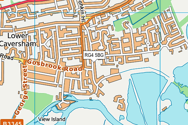 RG4 5BG map - OS VectorMap District (Ordnance Survey)