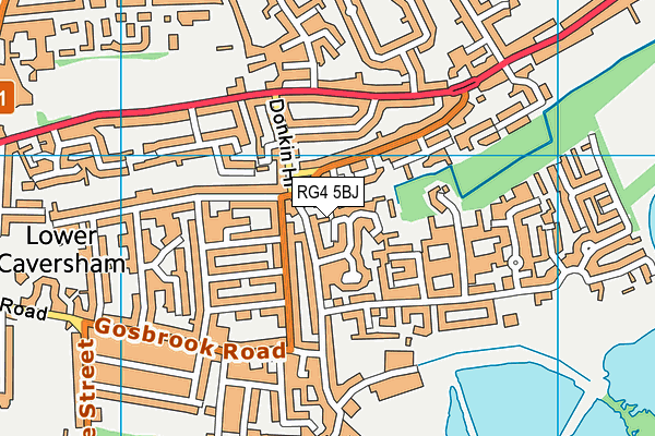 RG4 5BJ map - OS VectorMap District (Ordnance Survey)