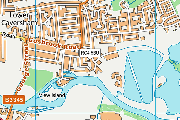 RG4 5BU map - OS VectorMap District (Ordnance Survey)
