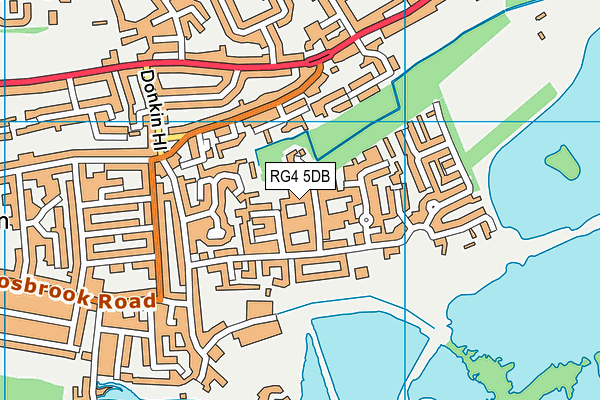 RG4 5DB map - OS VectorMap District (Ordnance Survey)
