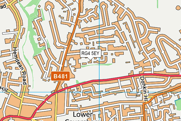 RG4 5EY map - OS VectorMap District (Ordnance Survey)