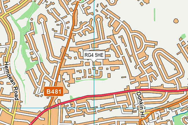 RG4 5HE map - OS VectorMap District (Ordnance Survey)