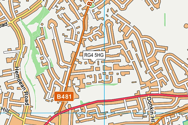 RG4 5HG map - OS VectorMap District (Ordnance Survey)