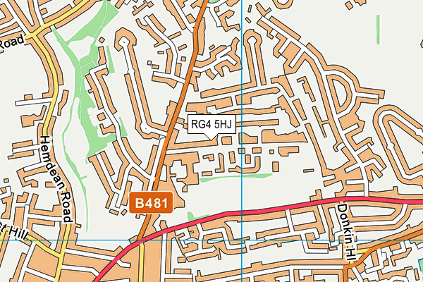 RG4 5HJ map - OS VectorMap District (Ordnance Survey)