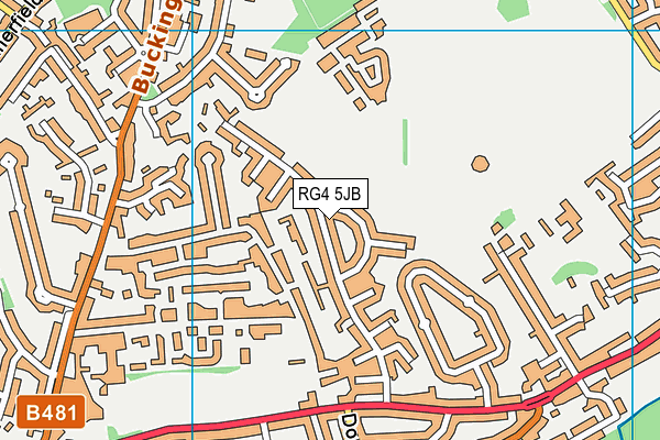 RG4 5JB map - OS VectorMap District (Ordnance Survey)