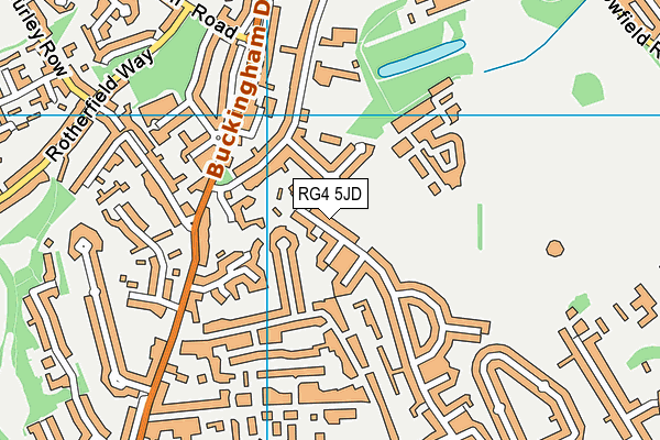 RG4 5JD map - OS VectorMap District (Ordnance Survey)