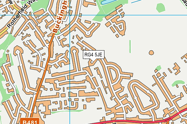 RG4 5JE map - OS VectorMap District (Ordnance Survey)
