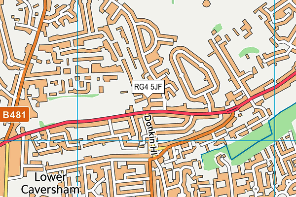 RG4 5JF map - OS VectorMap District (Ordnance Survey)