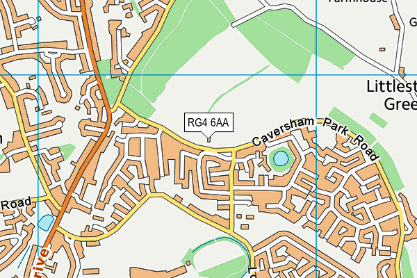 Caversham Park Tennis Club map (RG4 6AA) - OS VectorMap District (Ordnance Survey)