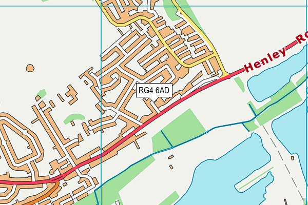 RG4 6AD map - OS VectorMap District (Ordnance Survey)