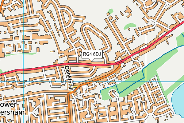 RG4 6DJ map - OS VectorMap District (Ordnance Survey)