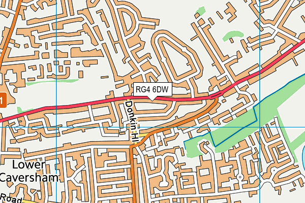 RG4 6DW map - OS VectorMap District (Ordnance Survey)