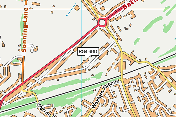 RG4 6GD map - OS VectorMap District (Ordnance Survey)