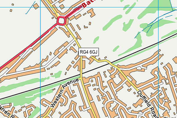 RG4 6GJ map - OS VectorMap District (Ordnance Survey)