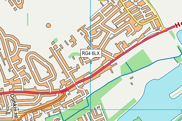 RG4 6LX map - OS VectorMap District (Ordnance Survey)