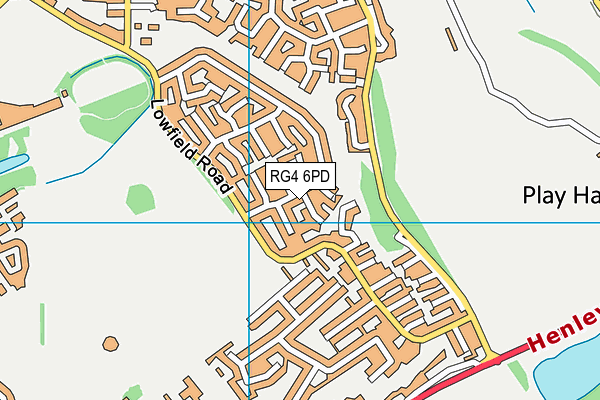 RG4 6PD map - OS VectorMap District (Ordnance Survey)