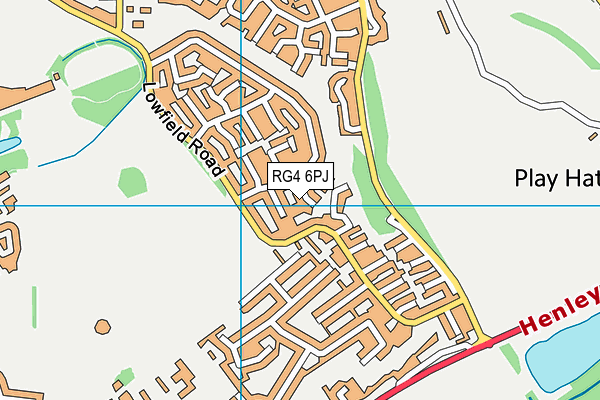 RG4 6PJ map - OS VectorMap District (Ordnance Survey)