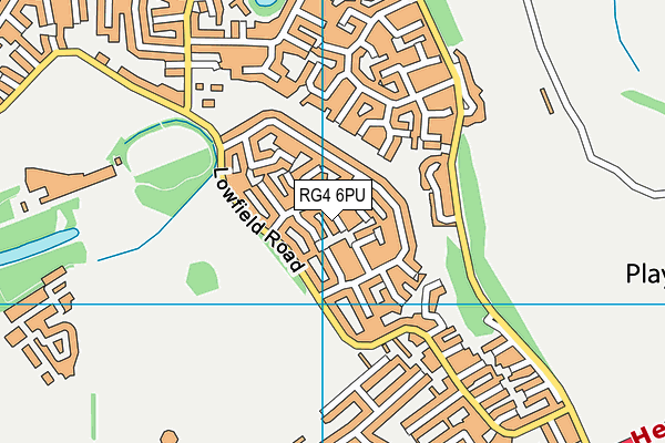RG4 6PU map - OS VectorMap District (Ordnance Survey)