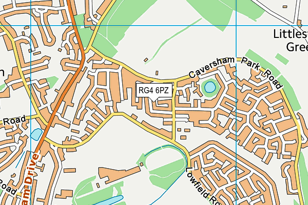 RG4 6PZ map - OS VectorMap District (Ordnance Survey)