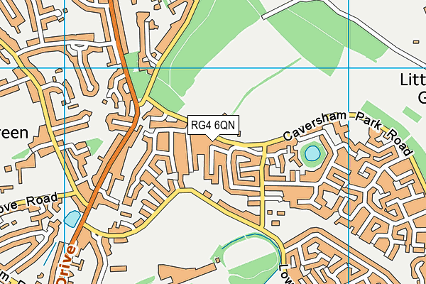 RG4 6QN map - OS VectorMap District (Ordnance Survey)