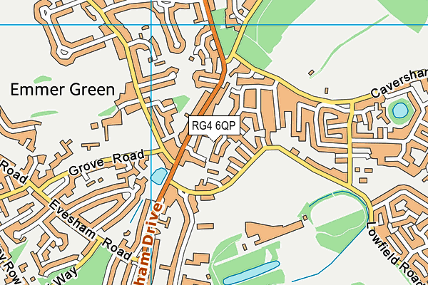 RG4 6QP map - OS VectorMap District (Ordnance Survey)
