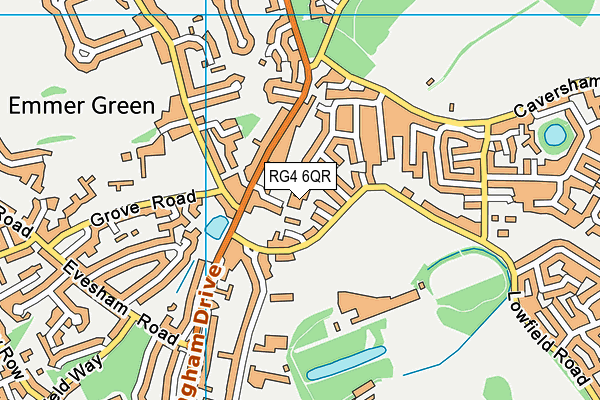RG4 6QR map - OS VectorMap District (Ordnance Survey)